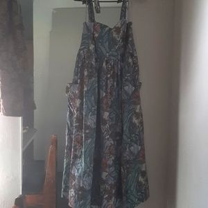 Torch Burch floral Sun dress size L